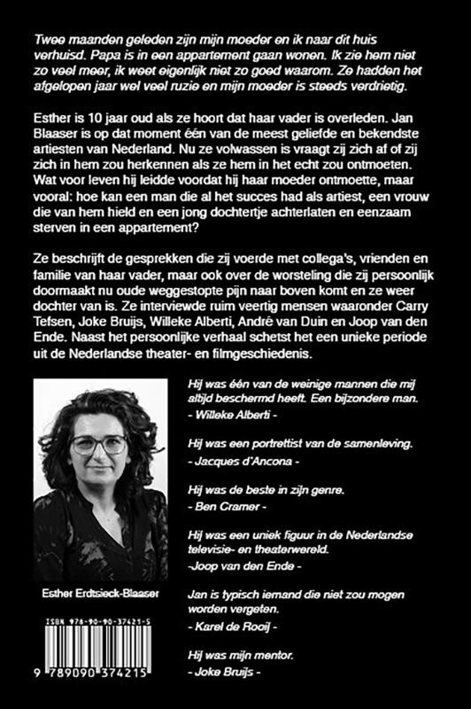 Achterkant van Dit is mijn vader Jan Blaaser