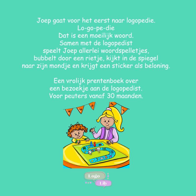 Achterkant van Joepie naar logopedie
