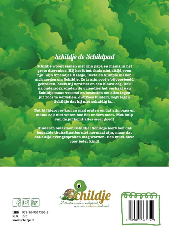 Achterkant van Schildje de Schildpad