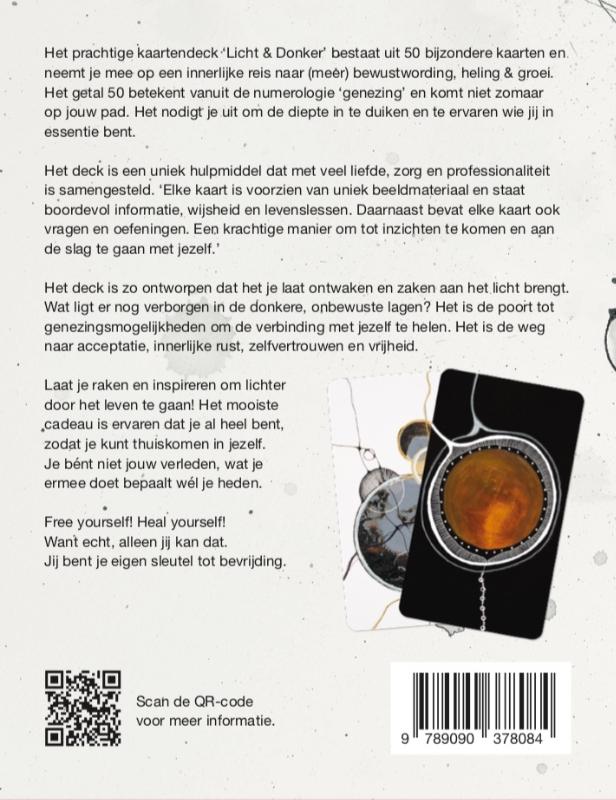 Achterkant van Kaartendeck Licht & Donker