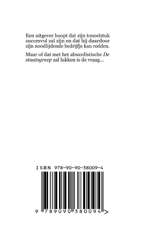 Achterkant van De arme uitgever