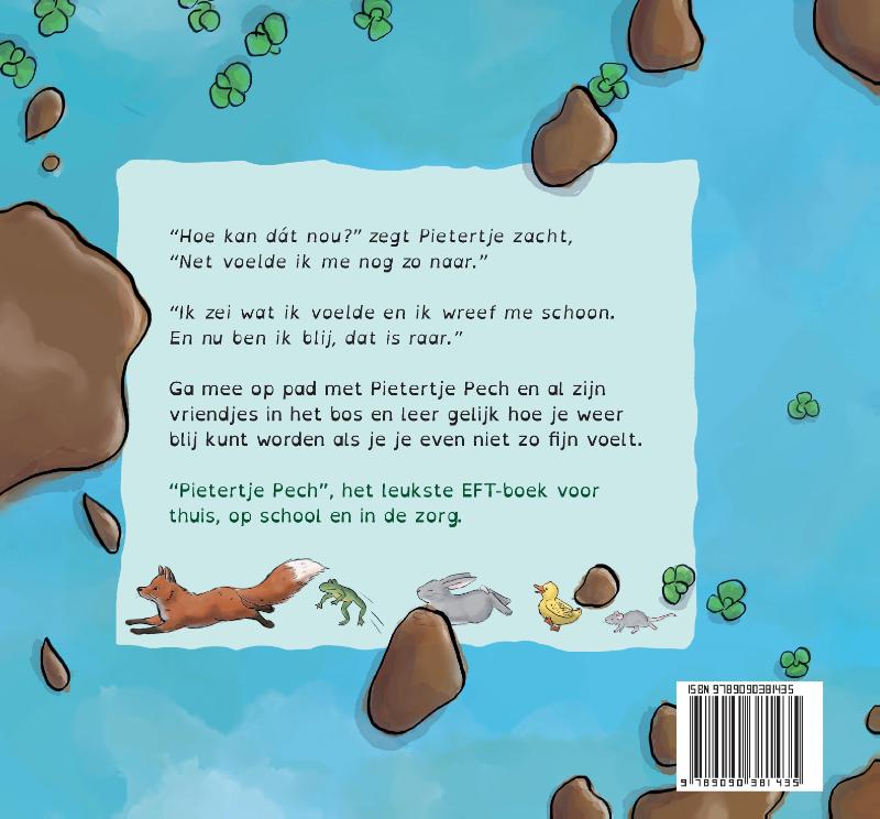 Achterkant van Pietertje Pech poetst al zijn zorgen weg