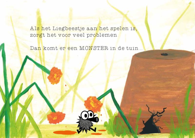 Achterkant van Het Liegbeestje
