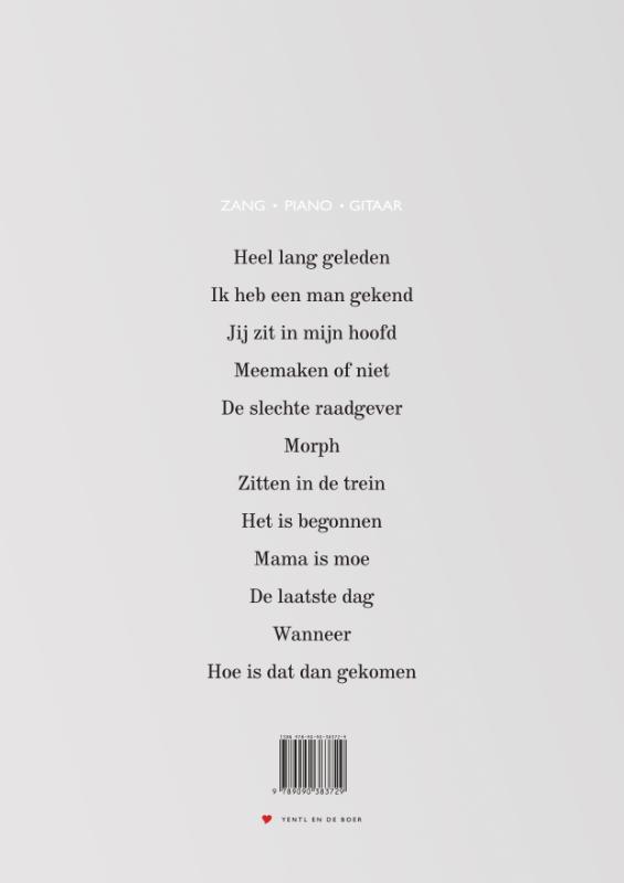 Achterkant van Yentl en de Boer Songbook