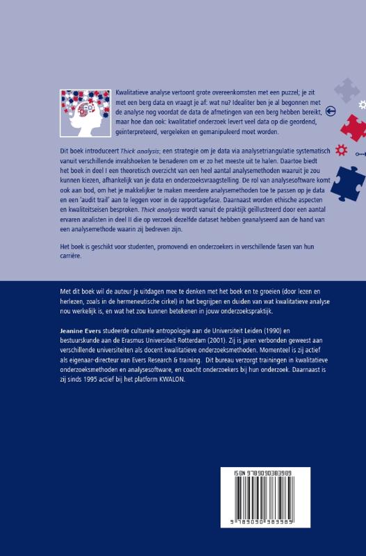 Achterkant van Handboek Kwalitatieve analyse