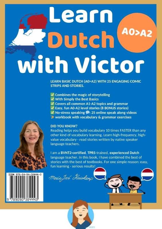 Achterkant van Learn Dutch with Victor A0>A2