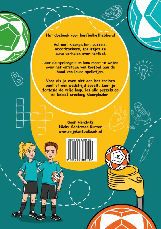 Achterkant van Mijn korfbalboek