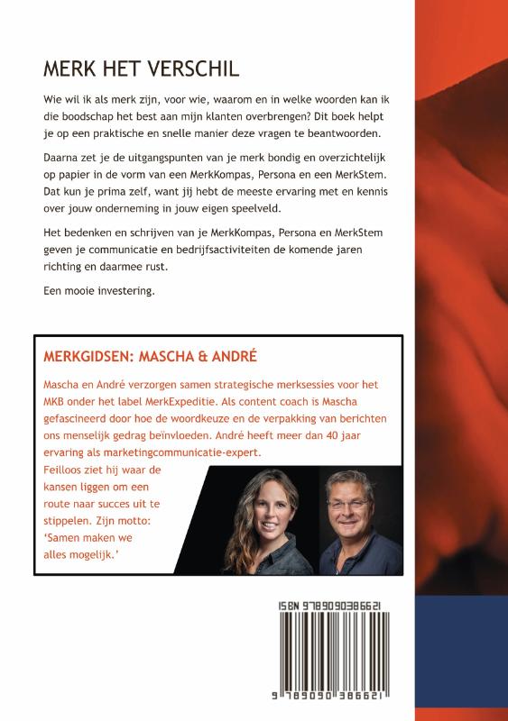 Achterkant van Maak je merk