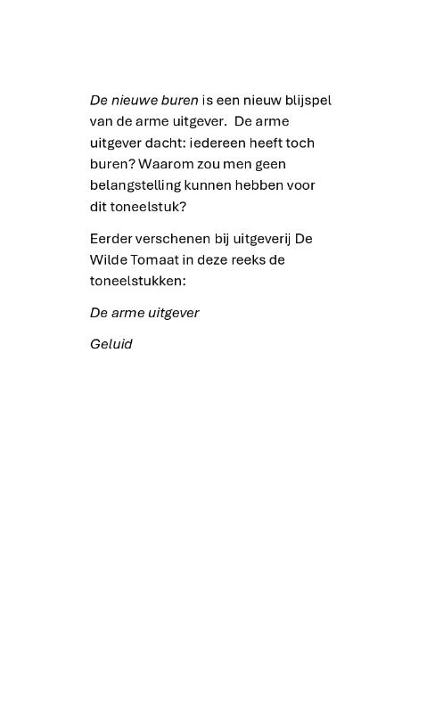 Achterkant van De nieuwe buren