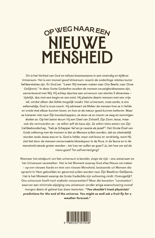 Achterkant van Op Weg naar een Nieuwe Mensheid