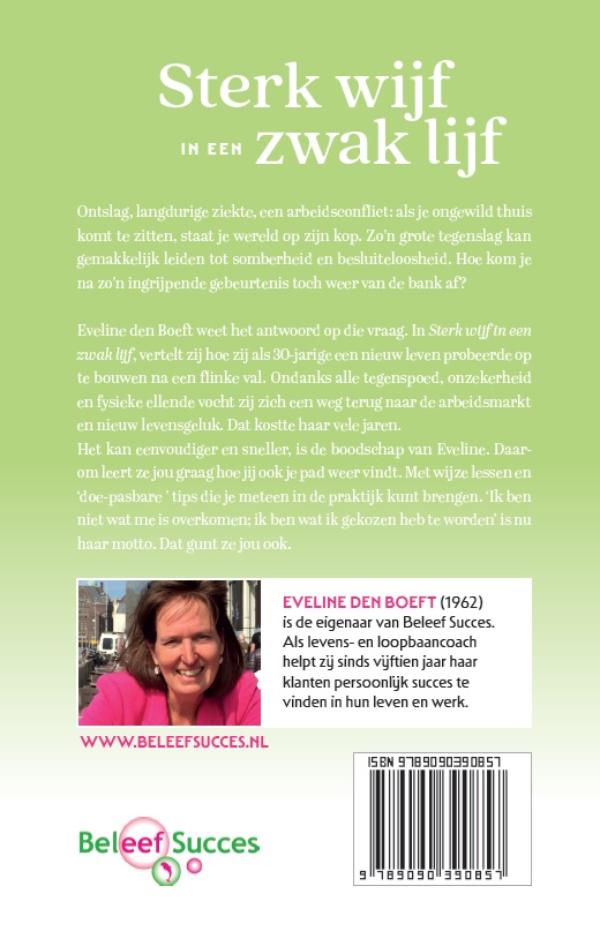 Achterkant van Sterk wijf in een zwak lijf