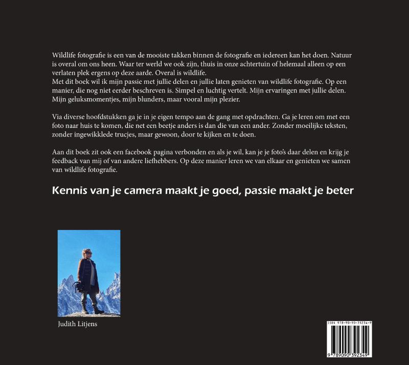 Achterkant van Genieten van wildlife fotografie
