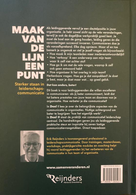 Achterkant van Maak van de lijn een punt