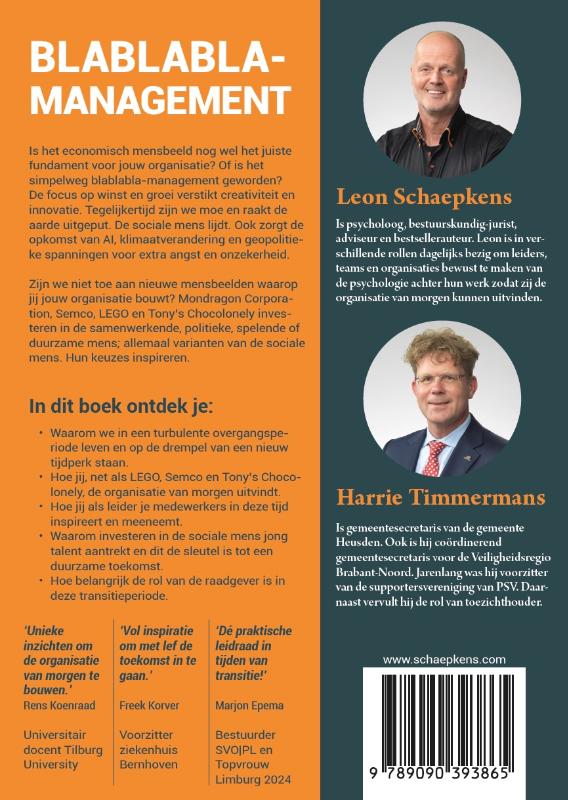Achterkant van Blablabla-management
