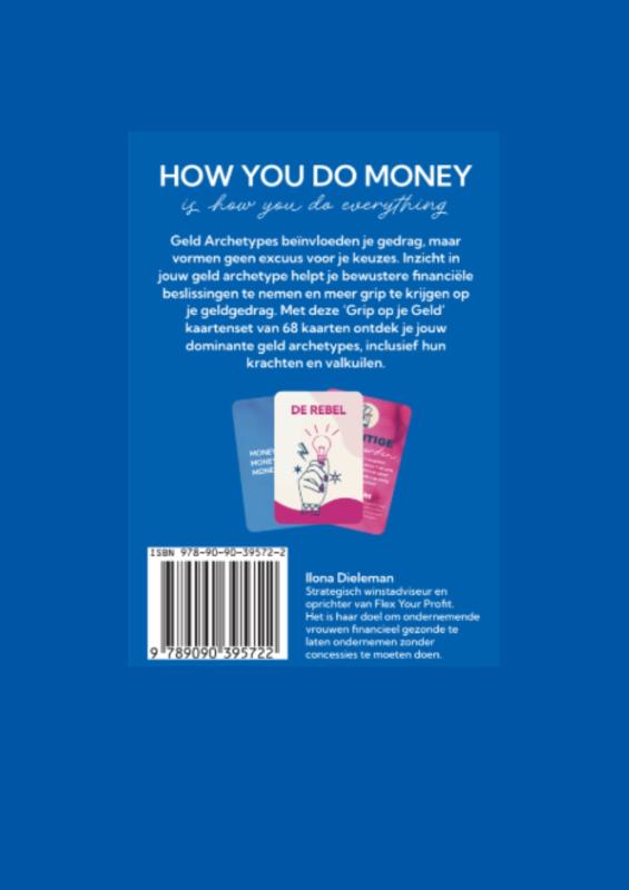 Achterkant van Grip op je geld kaartenset