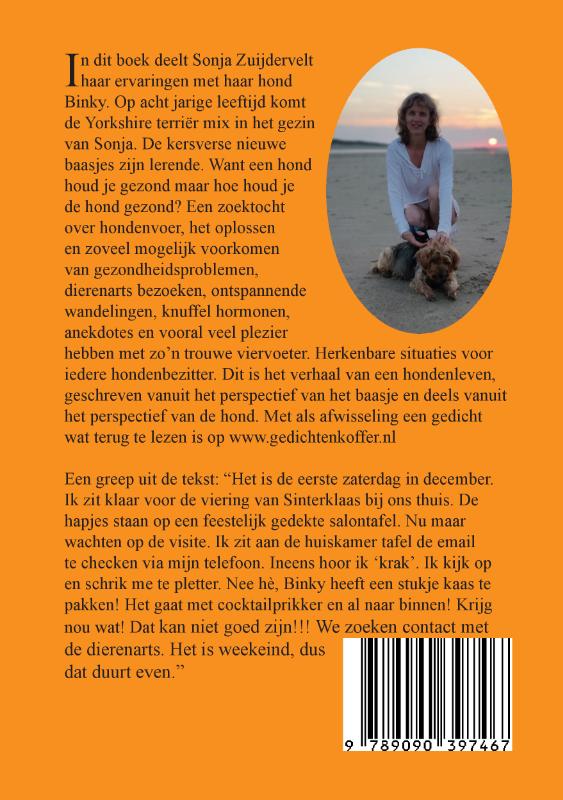 Achterkant van Een hond houdt je gezond
