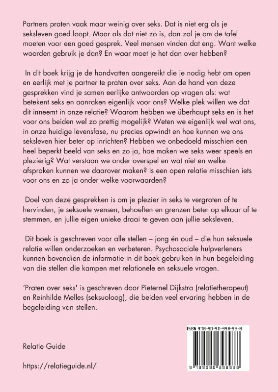 Achterkant van Praten over seks