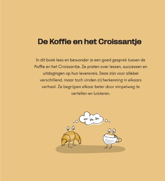 Achterkant van De Koffie en het Croissantje