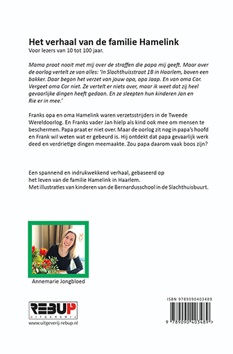 Achterkant van Het verzet van de Hamelinks