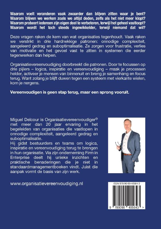 Achterkant van De kunst van organisatievereenvoudiging