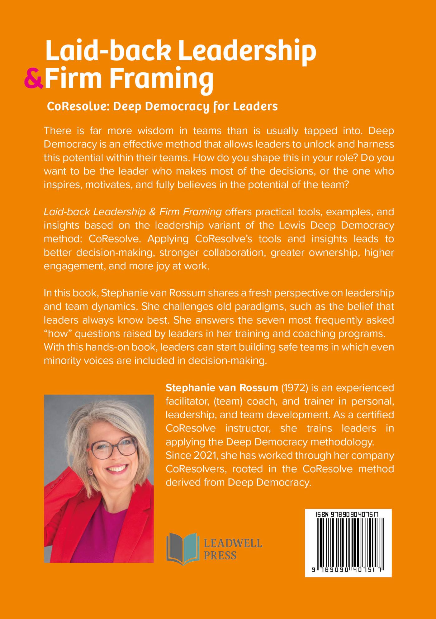 Achterkant van Laid-back Leadership & Firm Framing
