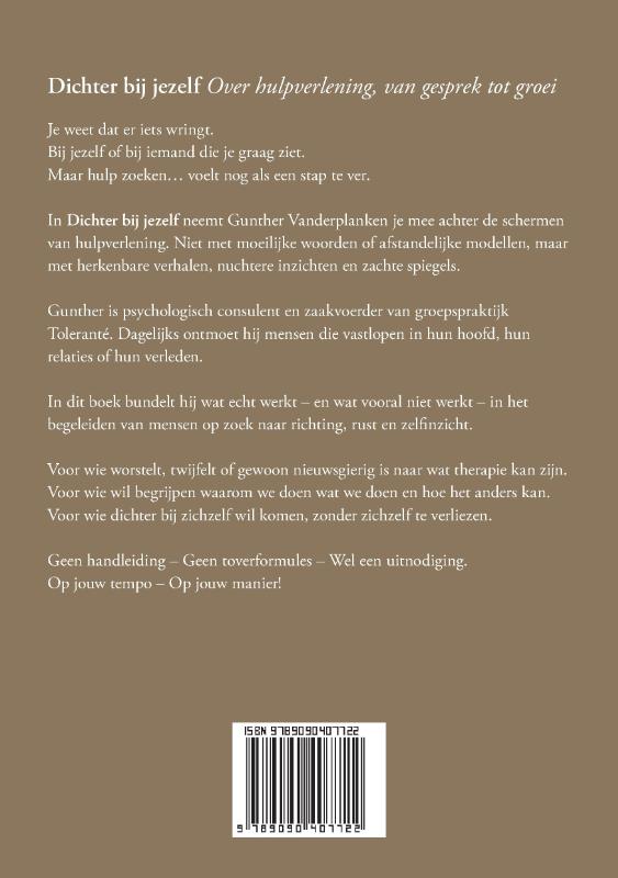 Achterkant van Dichter bij jezelf