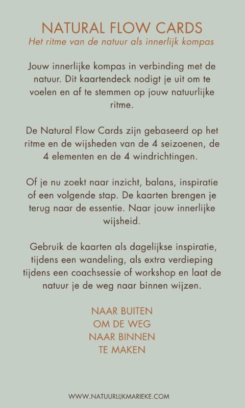 Achterkant van Natural Flow Cards