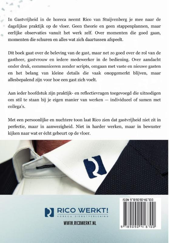 Achterkant van Gastvrijheid in de horeca