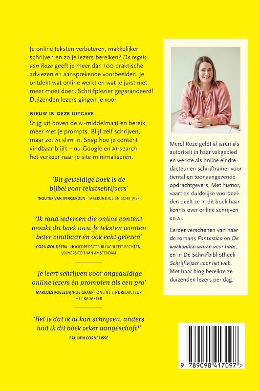 Achterkant van De regels van Roze