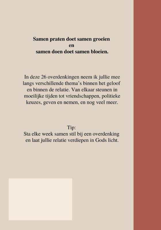 Achterkant van Groei en bloei