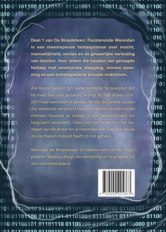 Achterkant van Fluisterende Werelden