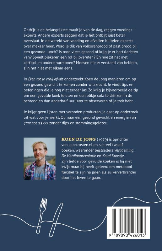 Achterkant van Eten tot je erbij afvalt