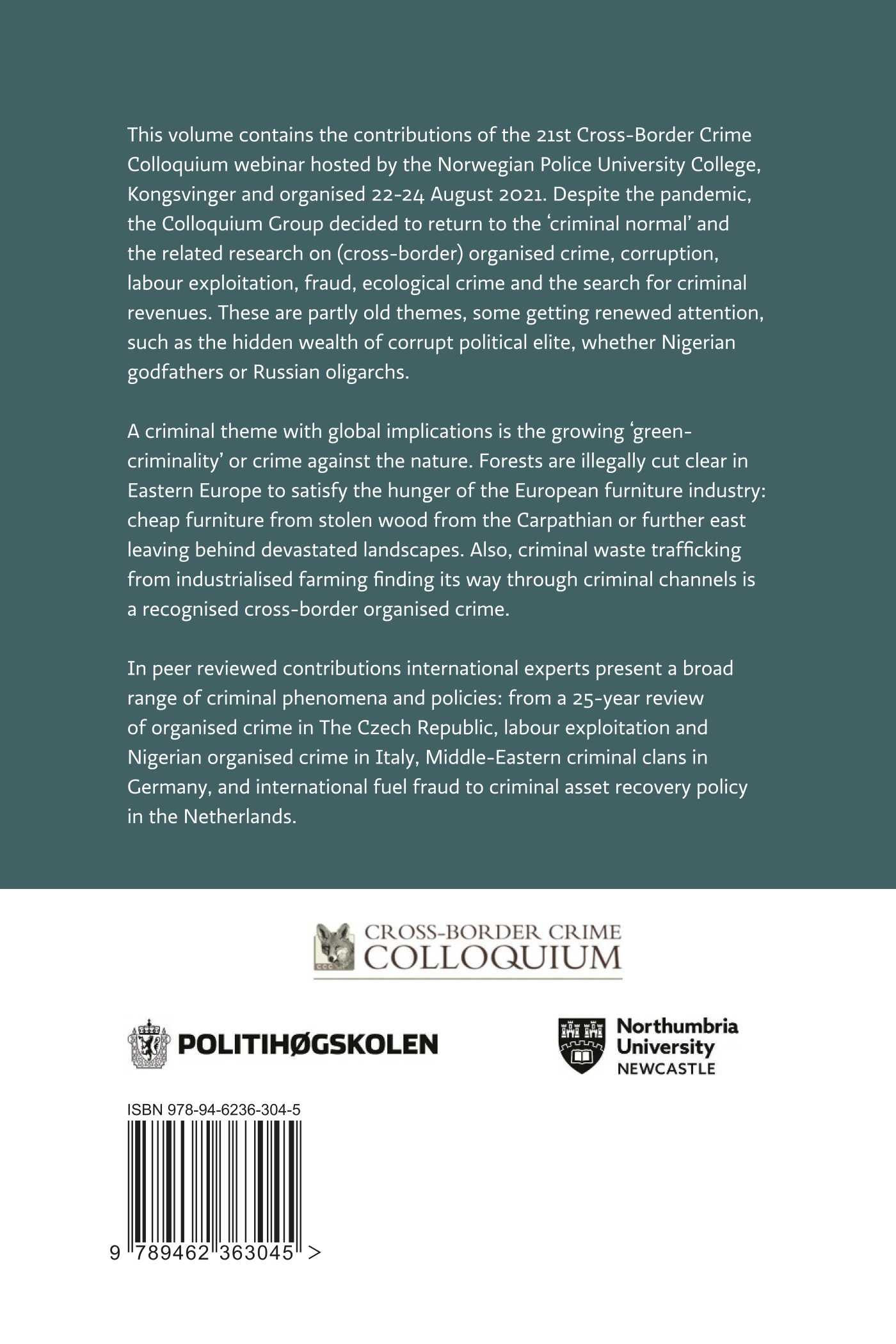 Achterkant van Narrating organised crime stories and Aristotelian principles of drama