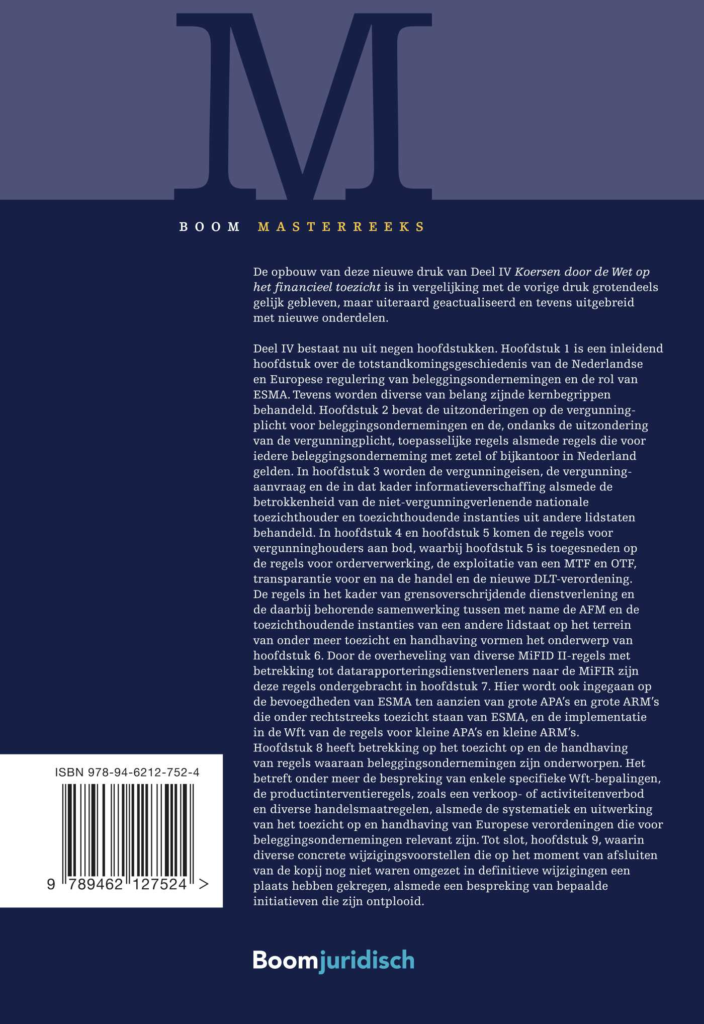 Achterkant van Deel IV - Beleggingsondernemingen