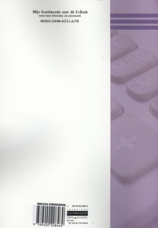 Achterkant van Rekenen totaal 3F