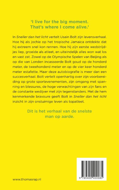 Achterkant van Usain Bolt
