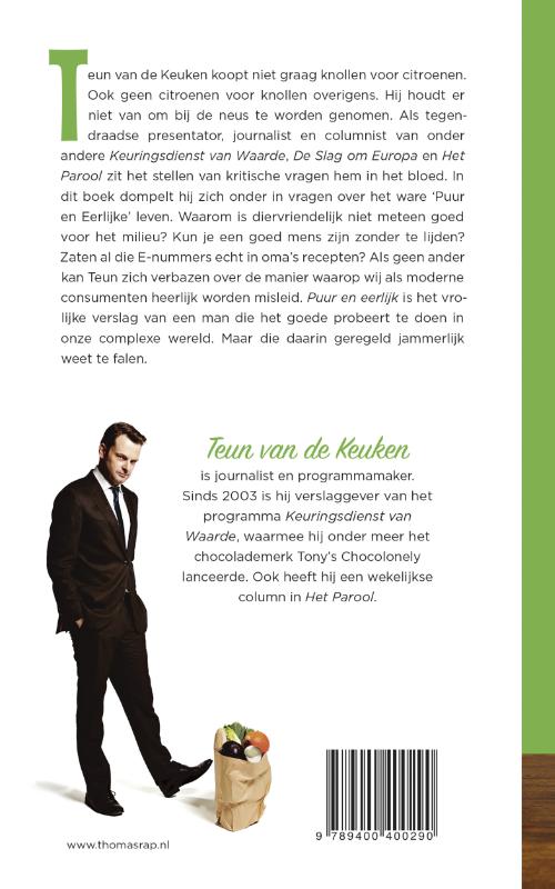 Achterkant van Puur en eerlijk