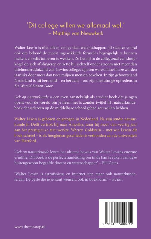 Achterkant van Gek op natuurkunde