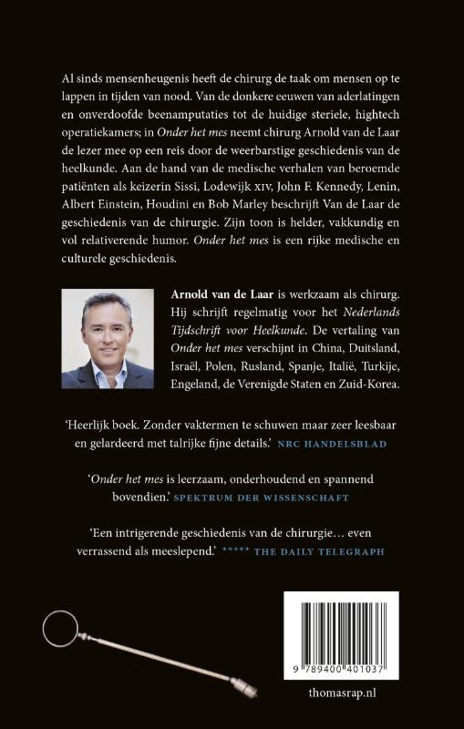Achterkant van Onder het mes