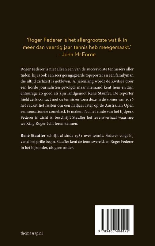 Achterkant van Federer