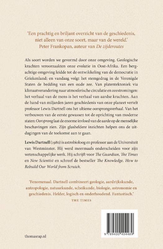 Achterkant van Oorsprong