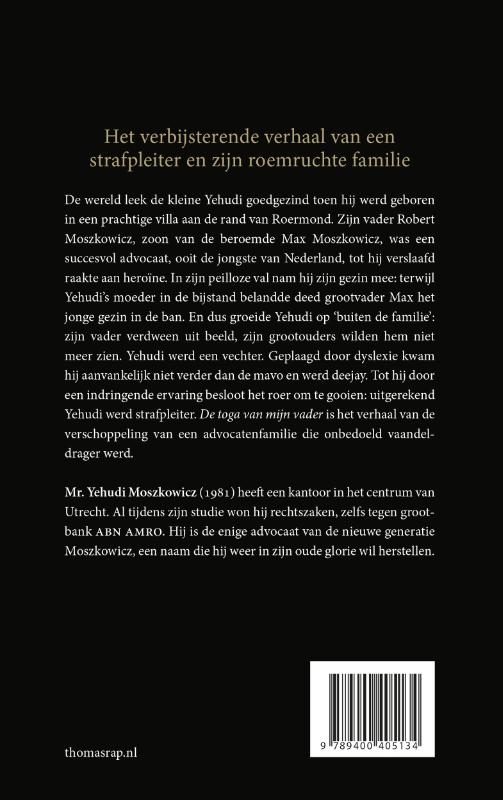 Achterkant van De toga van mijn vader