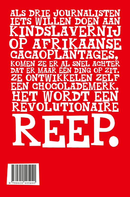 Achterkant van Het wereldschokkende en onweerstaanbaar lekkere verhaal van Tony's Chocolonely