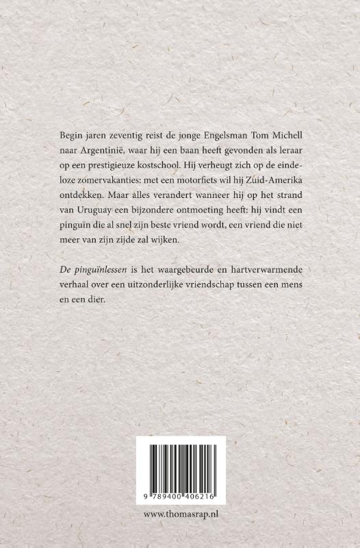 Achterkant van De pinguïnlessen