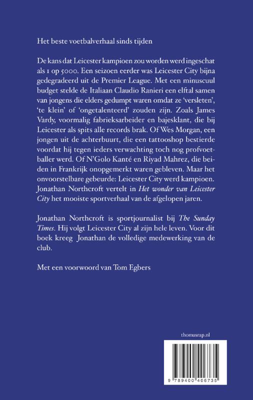 Achterkant van Het wonder van Leicester City