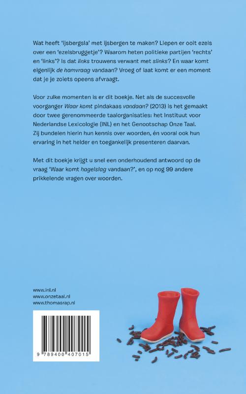 Achterkant van Waar komt hagelslag vandaan?