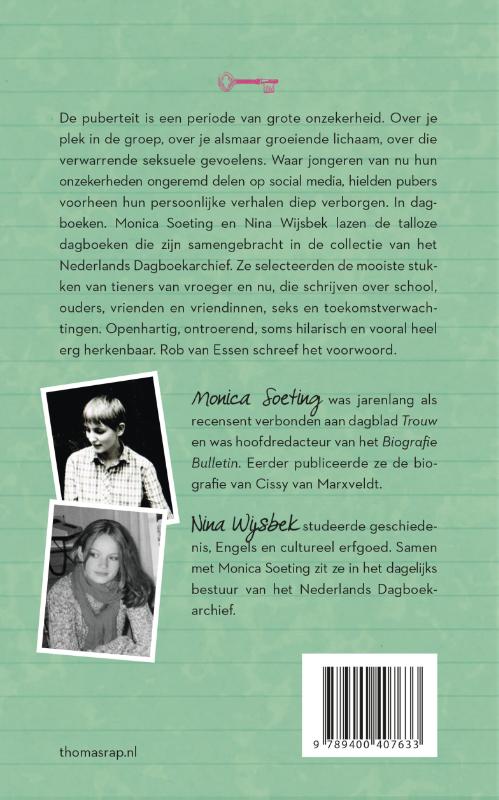 Achterkant van De puberdagboeken