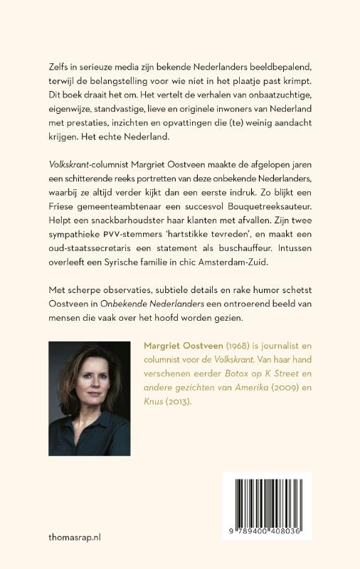 Achterkant van Onbekende Nederlanders