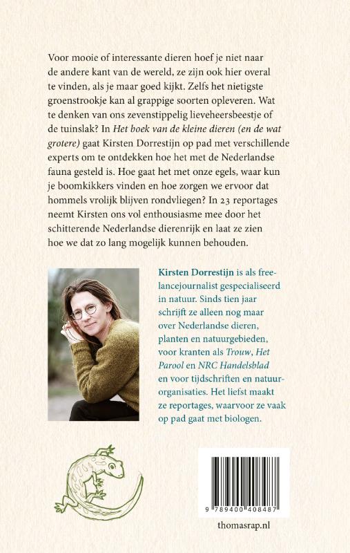 Achterkant van Het boek van de kleine dieren (en de wat grotere)