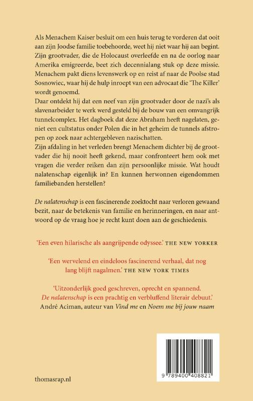 Achterkant van De nalatenschap